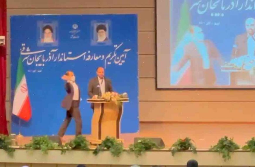 Iran violence: Female student slaps Iran’s governor in meeting
